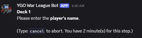 Player name prompt
