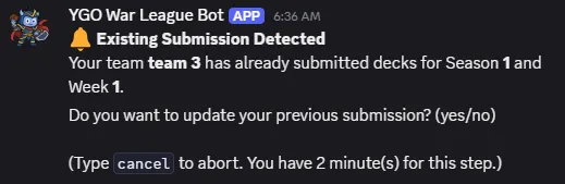 Resubmission confirmation